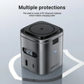 ACEFAST 6-in-1 80W Foldable GaN Wireless Fast Charging Station for Android & iPhone 17/16/15 Series Desktop Magnetic Wireless Charger Dock Station with USB C Rretractable Cable for AirPods 2/3/4/Pro 2/Pro 3