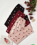 Pack Of 3 Multi Colored Hearts Printed Plazzo Pajamas For Ladies